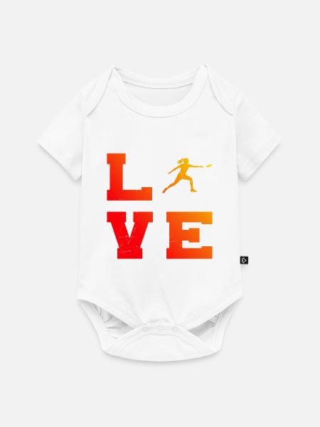 Geschenkidee für die Frisbee-Spielerin mit Frisbee - Baby Premium Kurzarmbody - Weiß