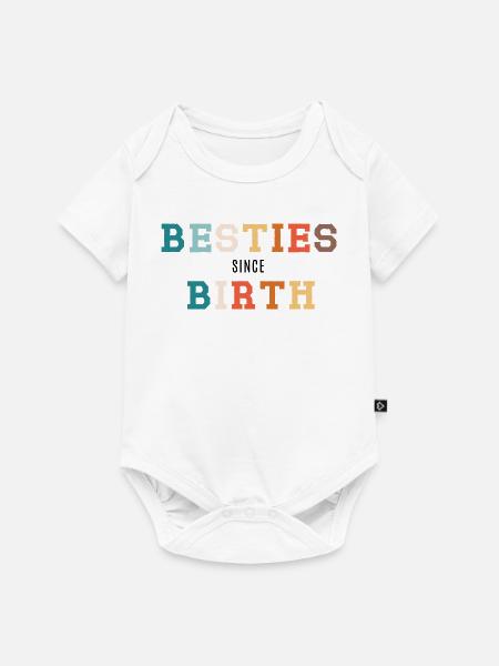 Besties seit Geburt - Baby Premium Kurzarmbody - Weiß