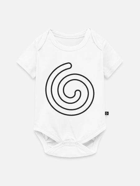 Spirale – Symbol für Leichtigkeit & Entwicklung - Baby Premium Kurzarmbody - Weiß