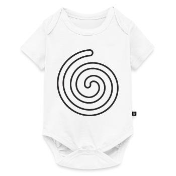 Spiral – Design minimaliste de symboles - Body à manches courtes Premium Bébé - blanc - Devant