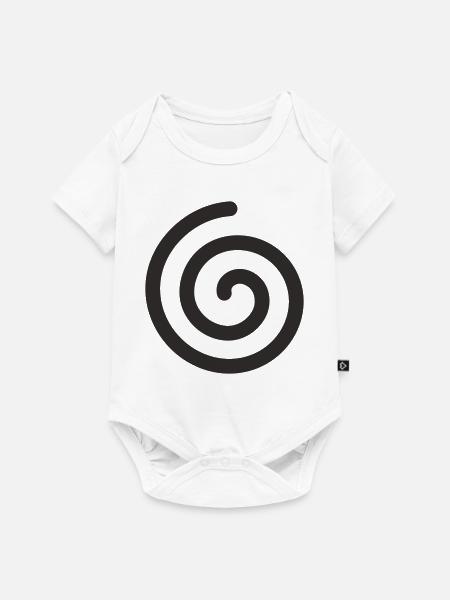 Spirale – Symbol für Leichtigkeit & Entwicklung - Baby Premium Kurzarmbody - Weiß
