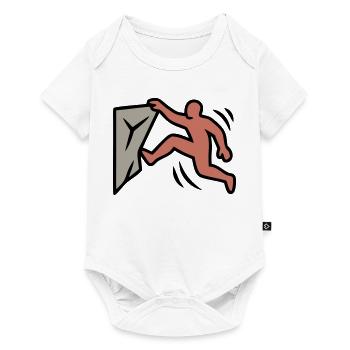 Boulderer Jump Climbing Bouldering Sports - Baby Premium short-sleeve bodysuit - white - Front