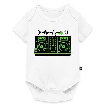 DJ Mixer Mischpult Techno Festival Raver - Baby Premium short-sleeve bodysuit - white - Front