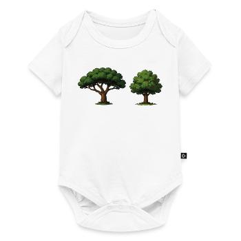 Tree duo apple tree in balance - Baby Premium short-sleeve bodysuit - white - Front