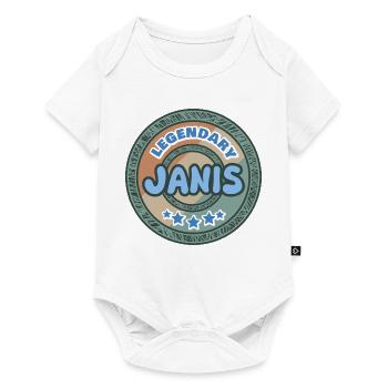 Spruch Janis - Baby Premium Kurzarmbody - Weiß - Vorne