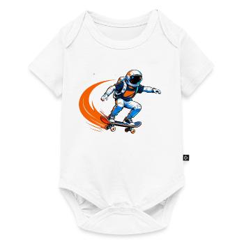 Astronaut Skateboard in Space - Baby Premium short-sleeve bodysuit - white - Front