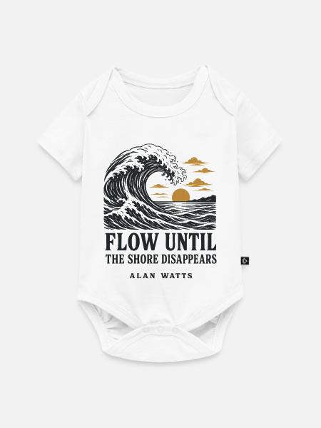 Ozeanfluss - Baby Premium Kurzarmbody - Weiß