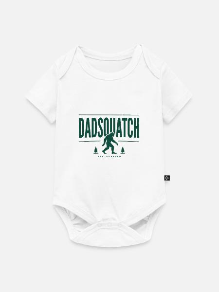 DadSquatch Motiv mit Bigfoot - Baby Premium Kurzarmbody - Weiß