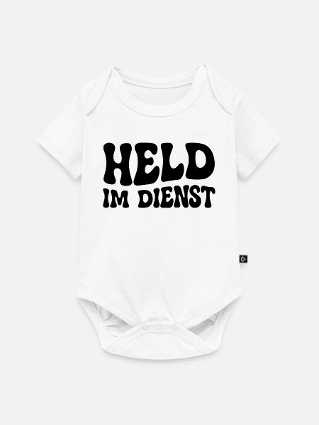 Held im Dienst - Baby Premium Kurzarmbody - Weiß