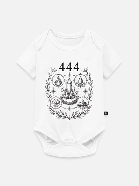 444 Kristallelemente - Baby Premium Kurzarmbody - Weiß