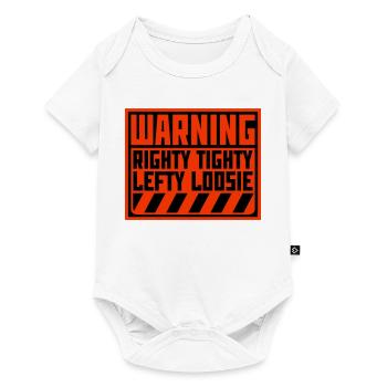 Righty Tighty Lefty Loosie Lustig Heimwerker Logo - Baby Premium Kurzarmbody - Weiß - Vorne