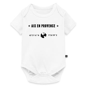 Aix En Provence Coordonnées Globe - Body à manches courtes Premium Bébé - blanc - Devant