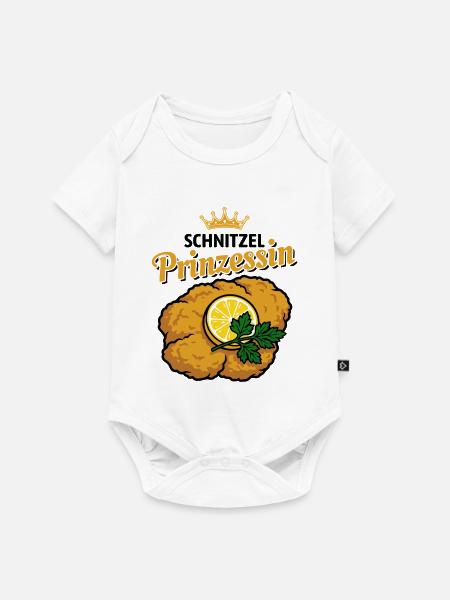 Schnitzel Prinzessin mit Knusperkruste - Baby Premium Kurzarmbody - Weiß