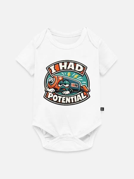 Ich hatte Potenzial Akku - Baby Premium Kurzarmbody - Weiß