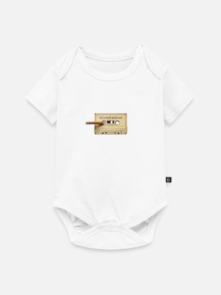 Wir sind anders Kassette Retro - Baby Premium Kurzarmbody - Weiß