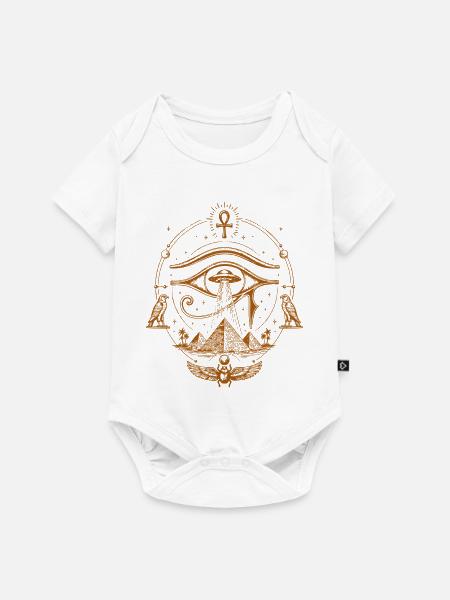 Ägyptische UFO-Vision - Baby Premium Kurzarmbody - Weiß