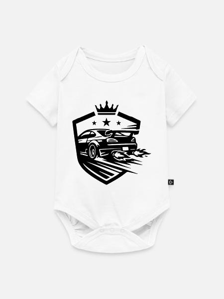 Auto Rennauto - Baby Premium Kurzarmbody - Weiß