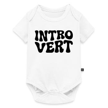 Introvertiertes Retro-Logo im Stil der Siebziger - Baby Premium Kurzarmbody - Weiß - Vorne