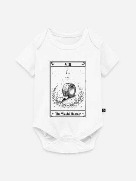 Der Washi-Horter | Papeterie Tarot - Baby Premium Kurzarmbody - Weiß