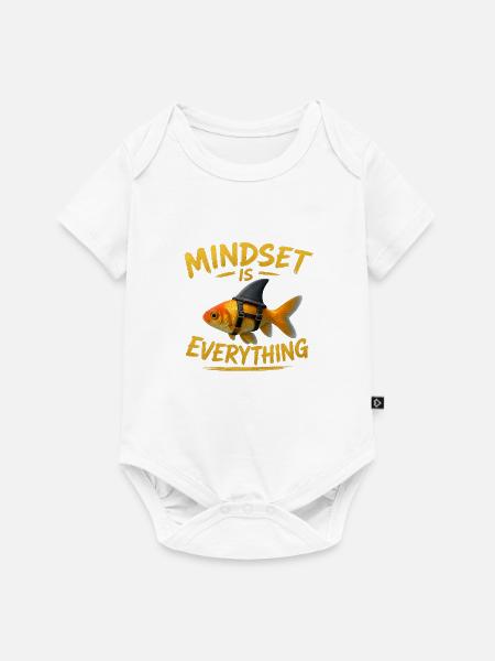 Mindset Goldfisch-Geschirr - Baby Premium Kurzarmbody - Weiß