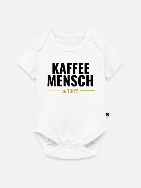 Kaffeemensch zu 100% - Baby Premium Kurzarmbody - Weiß