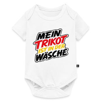 Mein Trikot ist in der Wäsche - Baby Premium Kurzarmbody - Weiß - Vorne