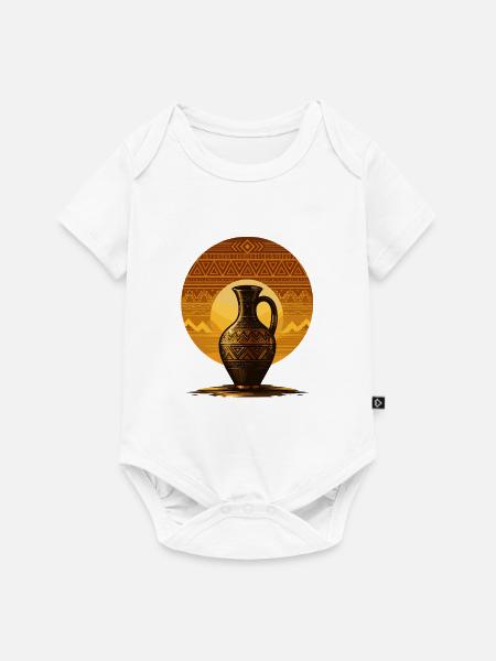 Tribal Vase Muster - Baby Premium Kurzarmbody - Weiß