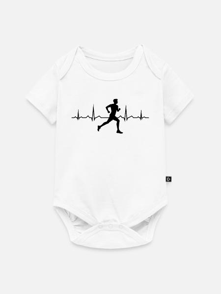 Geschenkidee für einen Running mit Running - Baby Premium Kurzarmbody - Weiß
