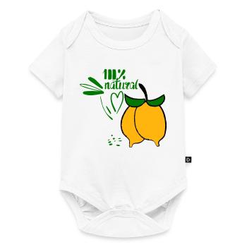 Zitronen - Baby Premium Kurzarmbody - Weiß - Vorne
