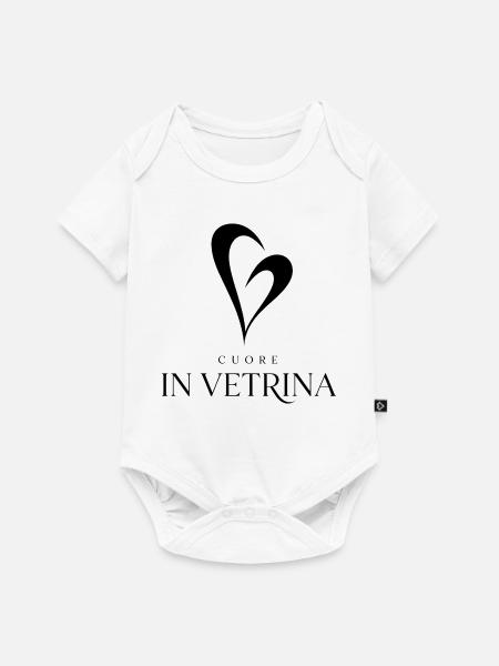Herzdesign im Schaufenster - Baby Premium Kurzarmbody - Weiß