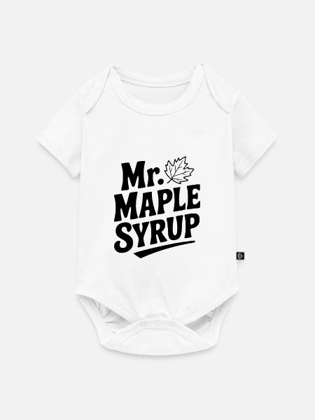 Herr Ahornsirup - Baby Premium Kurzarmbody - Weiß