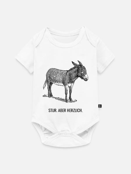 Stur. Aber herzlich. - Baby Premium Kurzarmbody - Weiß
