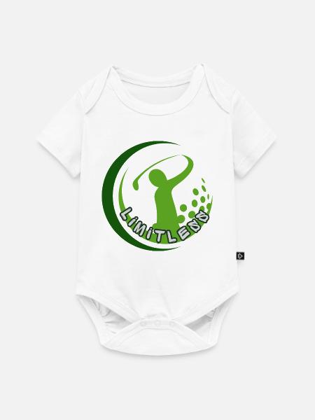 Grenzenlose Golfer-Schwungsilhouette - Baby Premium Kurzarmbody - Weiß