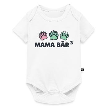 Mama Bear 3 Bear Paw Mother of Three - Baby Premium short-sleeve bodysuit - white - Front
