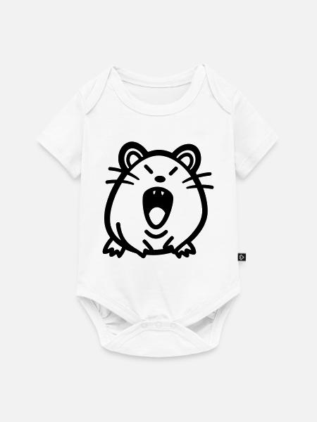 Maus - Baby Premium Kurzarmbody - Weiß