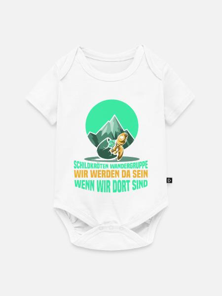Schildkörten Wandergruppe Wander Bergsteiger - Baby Premium Kurzarmbody - Weiß