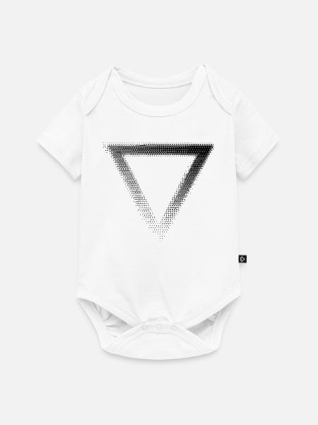 Dreiecks-Halbtonform-Design - Baby Premium Kurzarmbody - Weiß