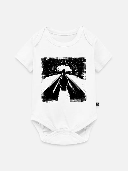 Bowling Zeichnung - Baby Premium Kurzarmbody - Weiß