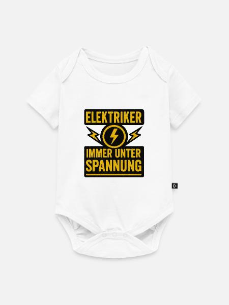 Elektriker Immer Unter Spannung - Baby Premium Kurzarmbody - Weiß