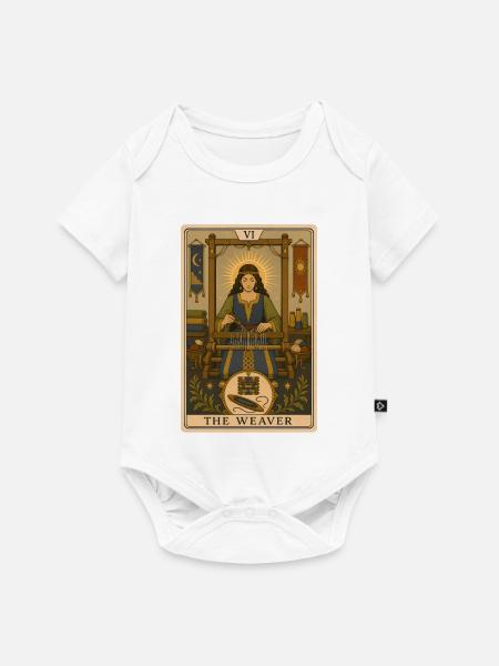 Weberin | Weben & Handarbeit Tarot - Baby Premium Kurzarmbody - Weiß