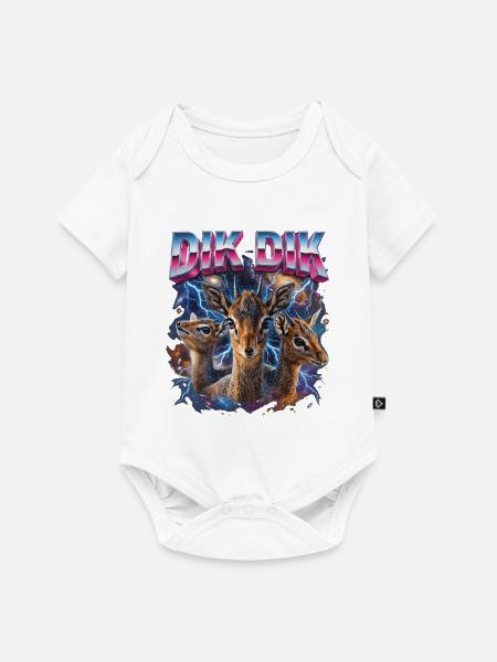 Dik Dik Kosmischer Hirschtrio mit Blitz - Baby Premium Kurzarmbody - Weiß