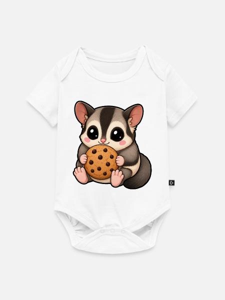 Zuckergleiter Süßes Keks Cartoon Comic - Baby Premium Kurzarmbody - Weiß