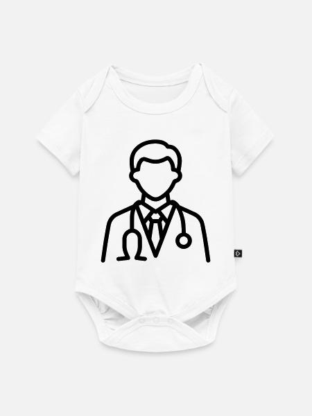 Arzt - Baby Premium Kurzarmbody - Weiß