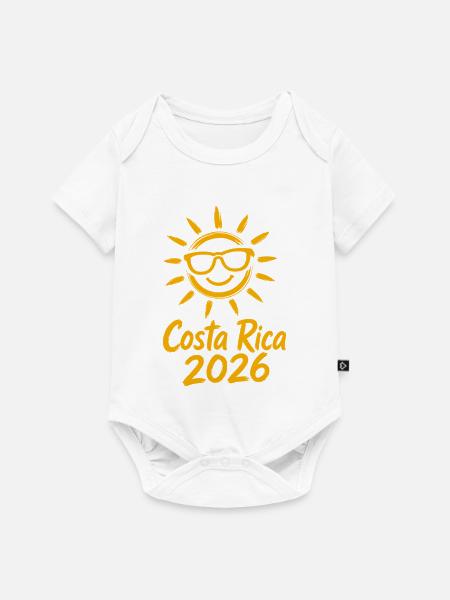 Costa Rica Sonne 2026 - Baby Premium Kurzarmbody - Weiß