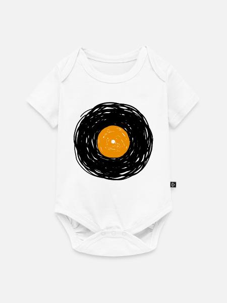 Vinylalbum-Skizze - Baby Premium Kurzarmbody - Weiß