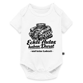 Echte Autos ............keine Ladezeit - Baby Premium Kurzarmbody - Weiß - Vorne