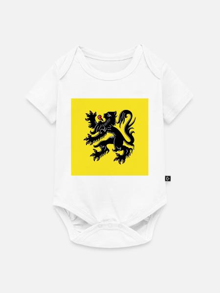 Zeig deine Farben – Flandern - Baby Premium Kurzarmbody - Weiß