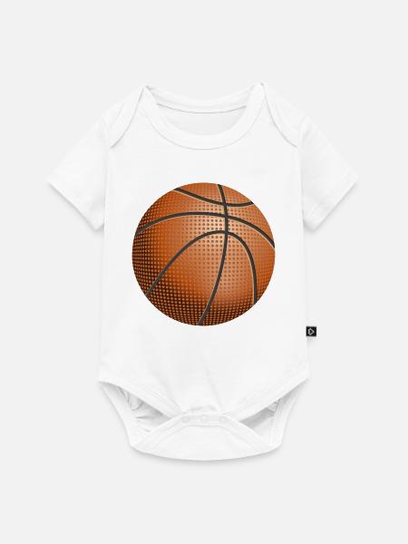Basketball-gepunktete Textur - Baby Premium Kurzarmbody - Weiß