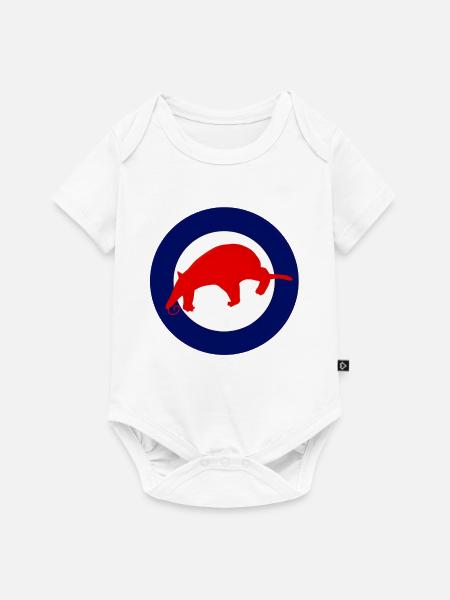 Red Anteater - Baby Premium Kurzarmbody - Weiß