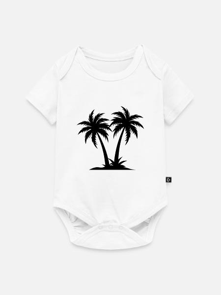Palme - Baby Premium Kurzarmbody - Weiß